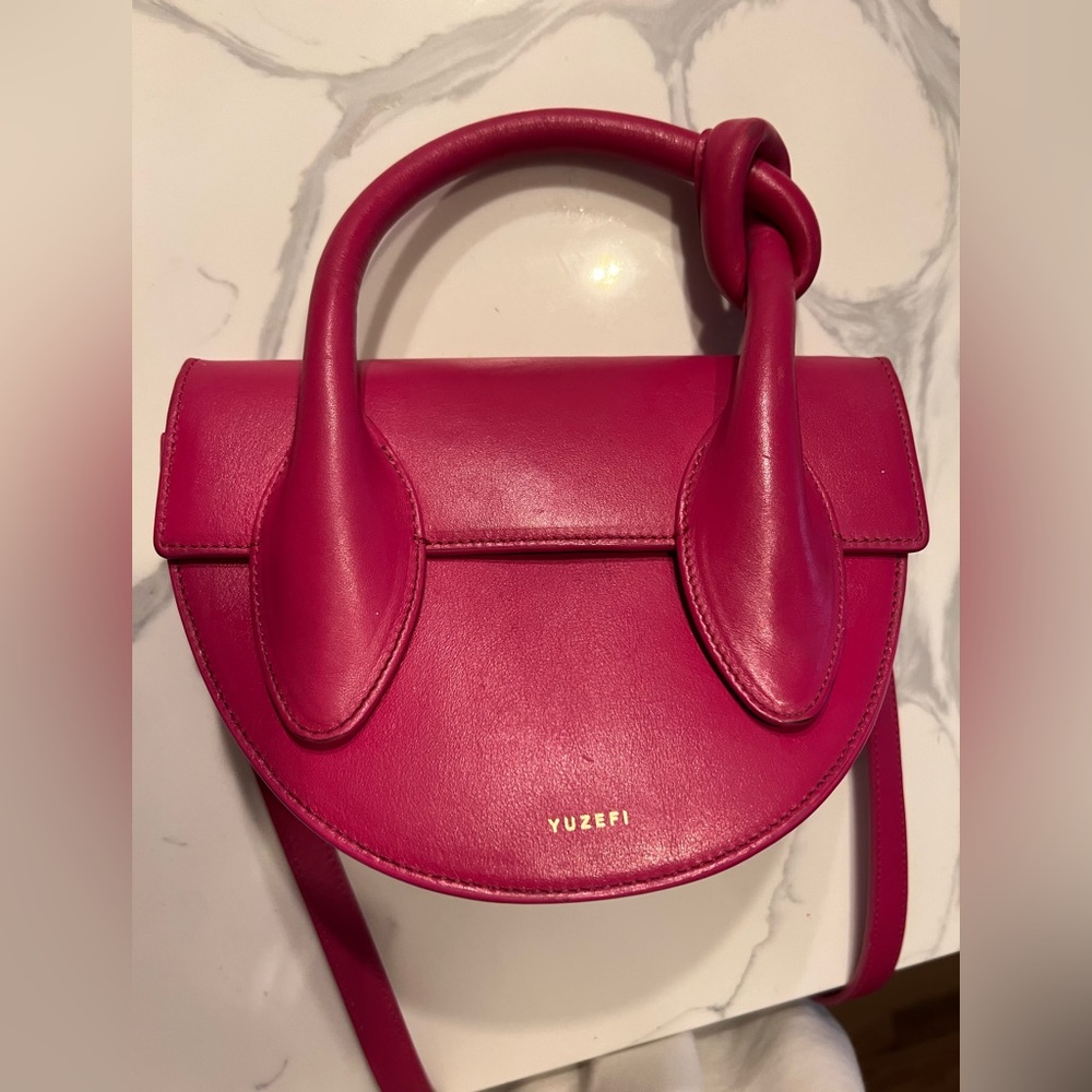 Yuzefi Pretzel Pink Fuchsia Shoulder Bag